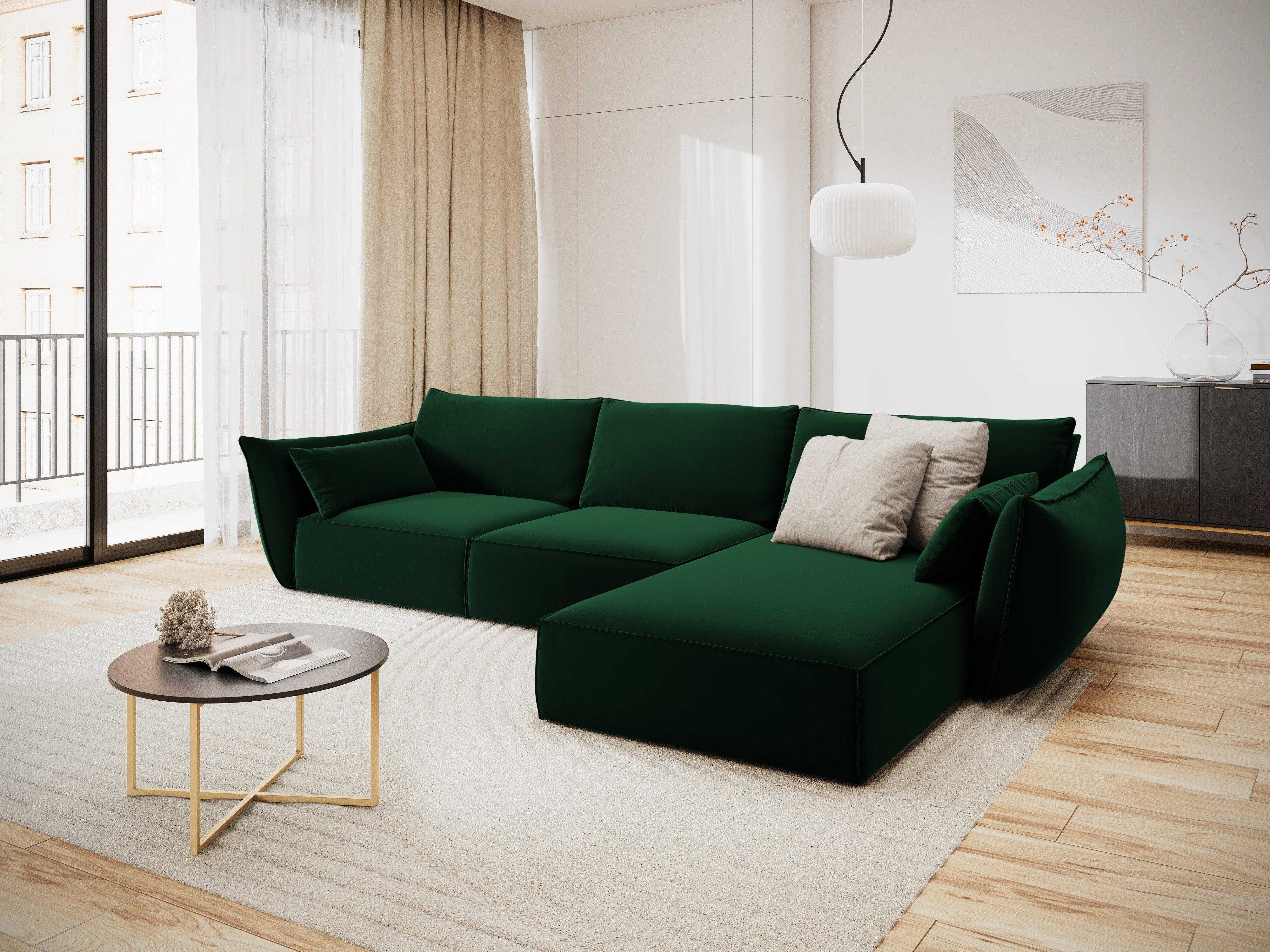 Velvet Right Corner Sofa, "Vanda", 4 Seats, 300x166x85
Made in Europe, Mazzini Sofas, Eye on Design