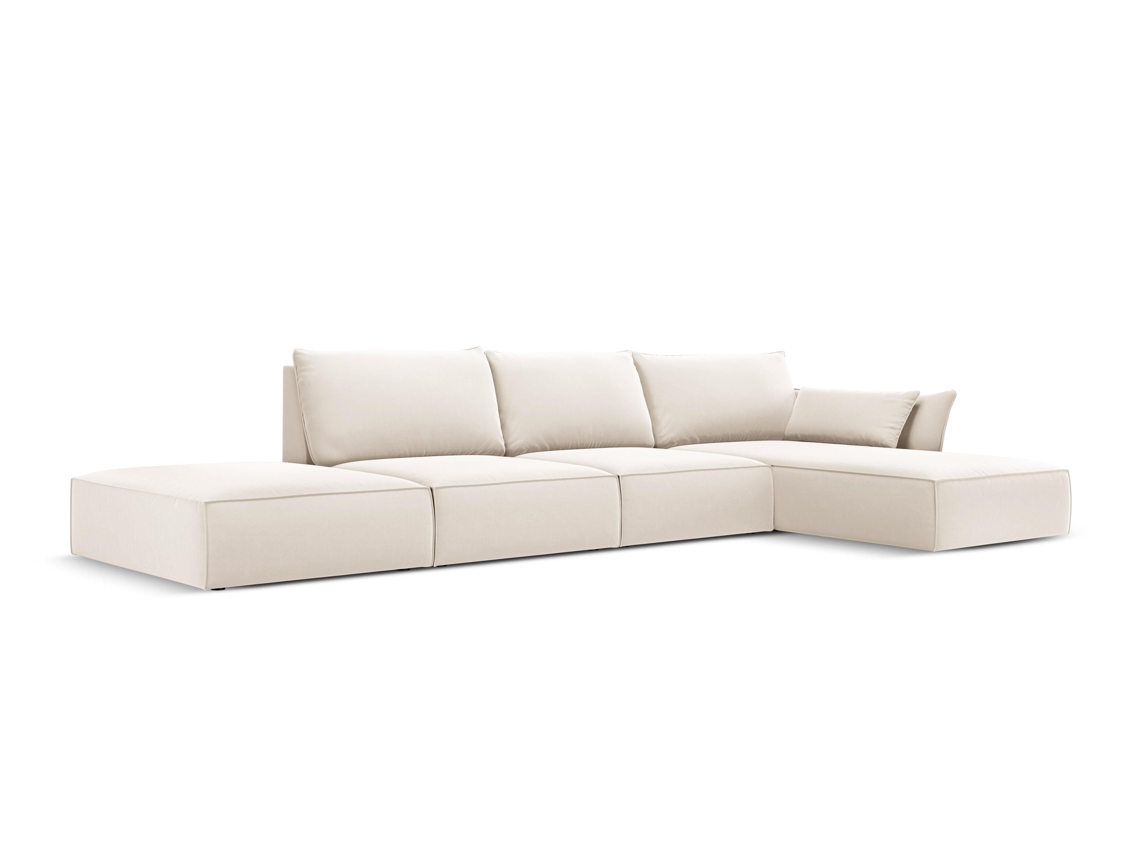 Velvet Right Corner Sofa, "Vanda", 5 Seats, 386x166x85
Made in Europe, Mazzini Sofas, Eye on Design