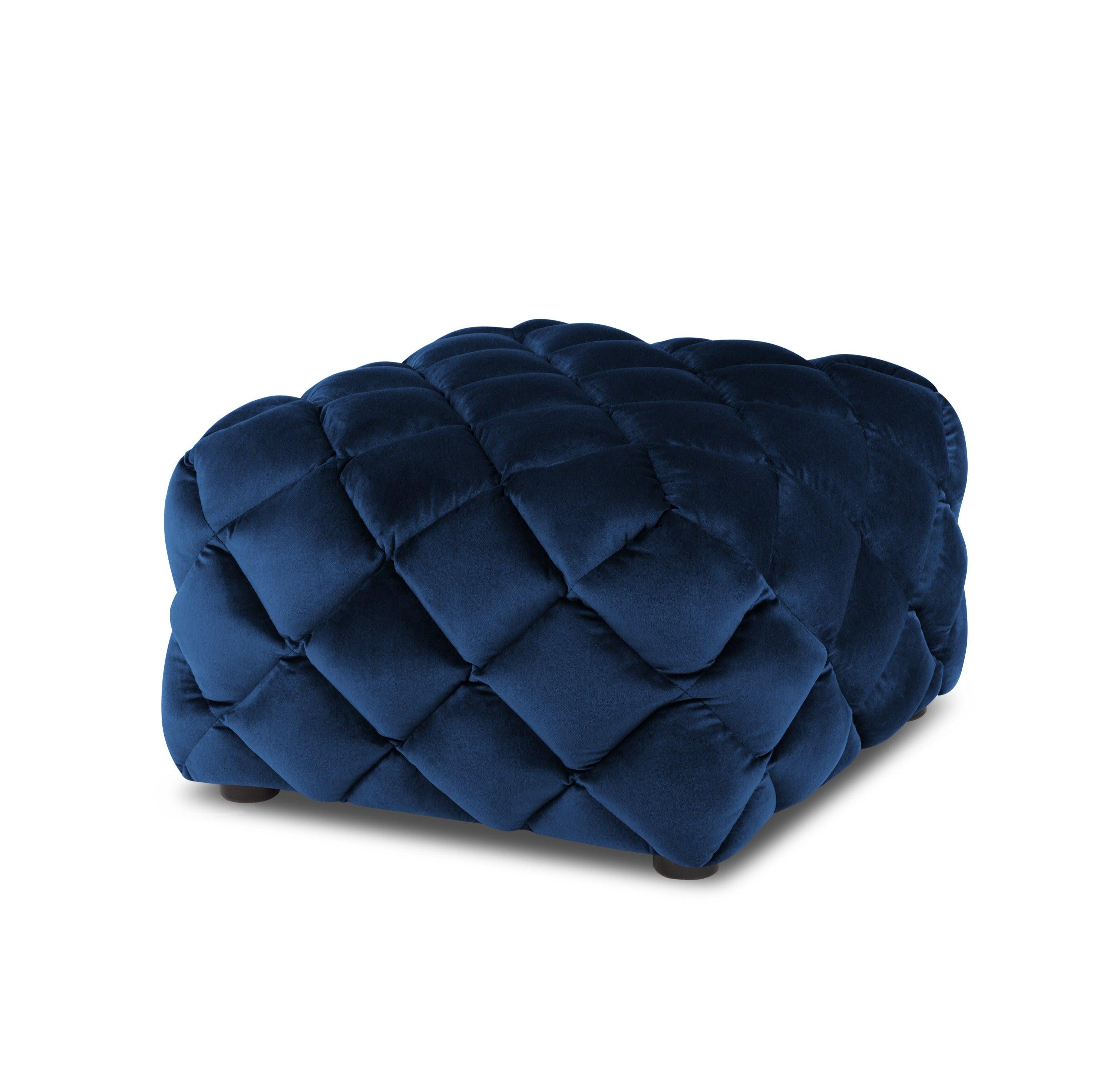 Velvet pouffe FLANDRIN royal blue - Eye on Design