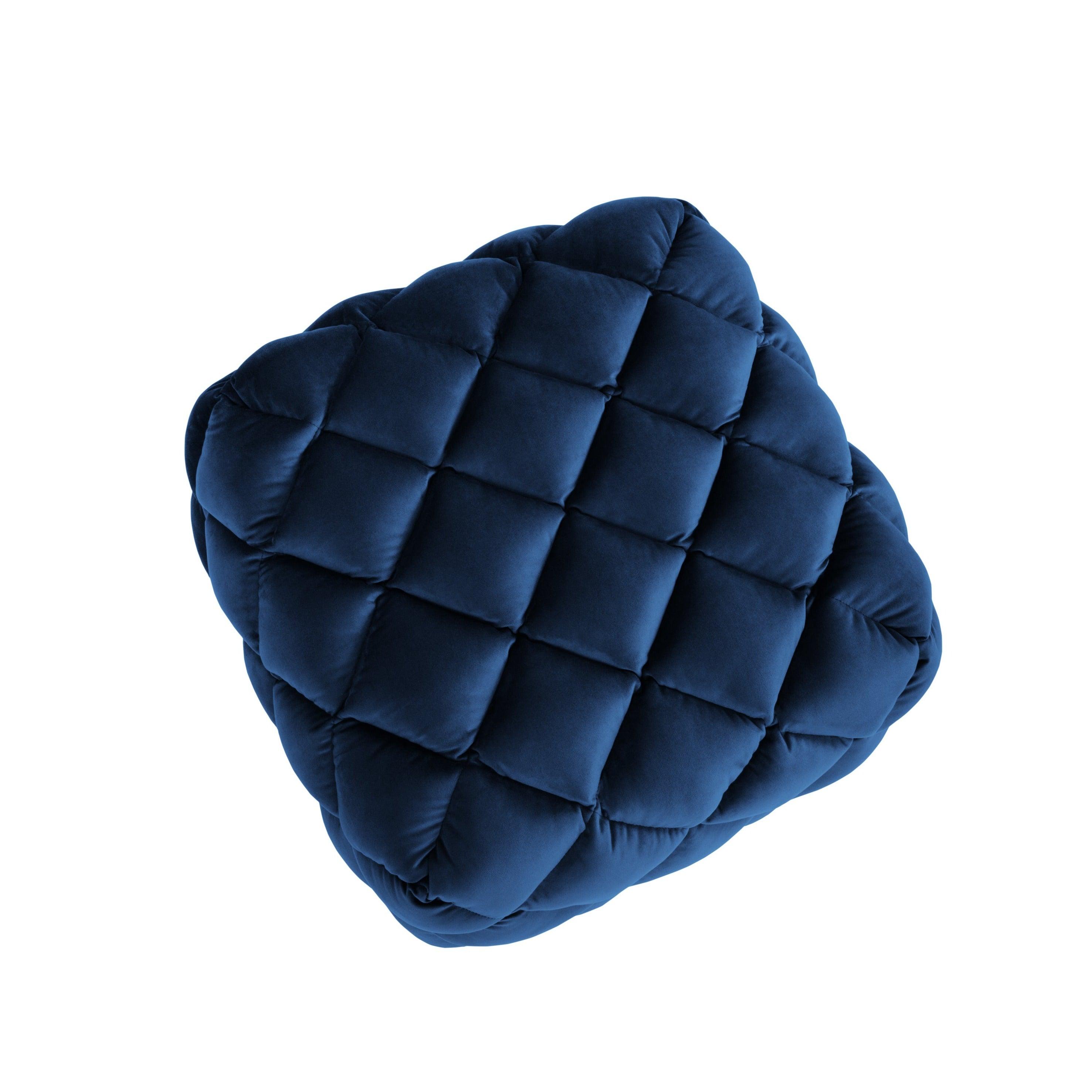 Velvet pouffe FLANDRIN royal blue - Eye on Design