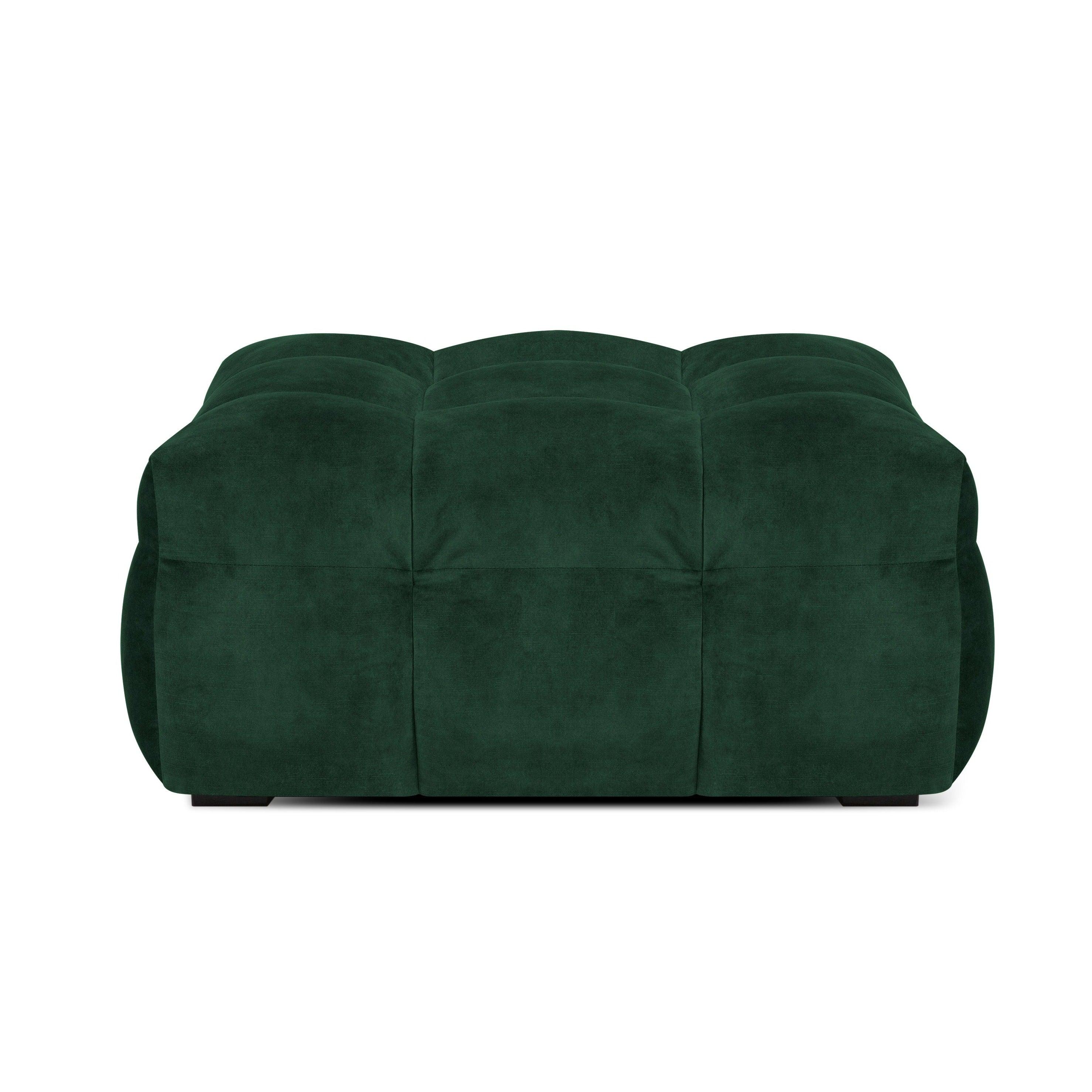 Velvet pouffe VESTA bottle green - Eye on Design