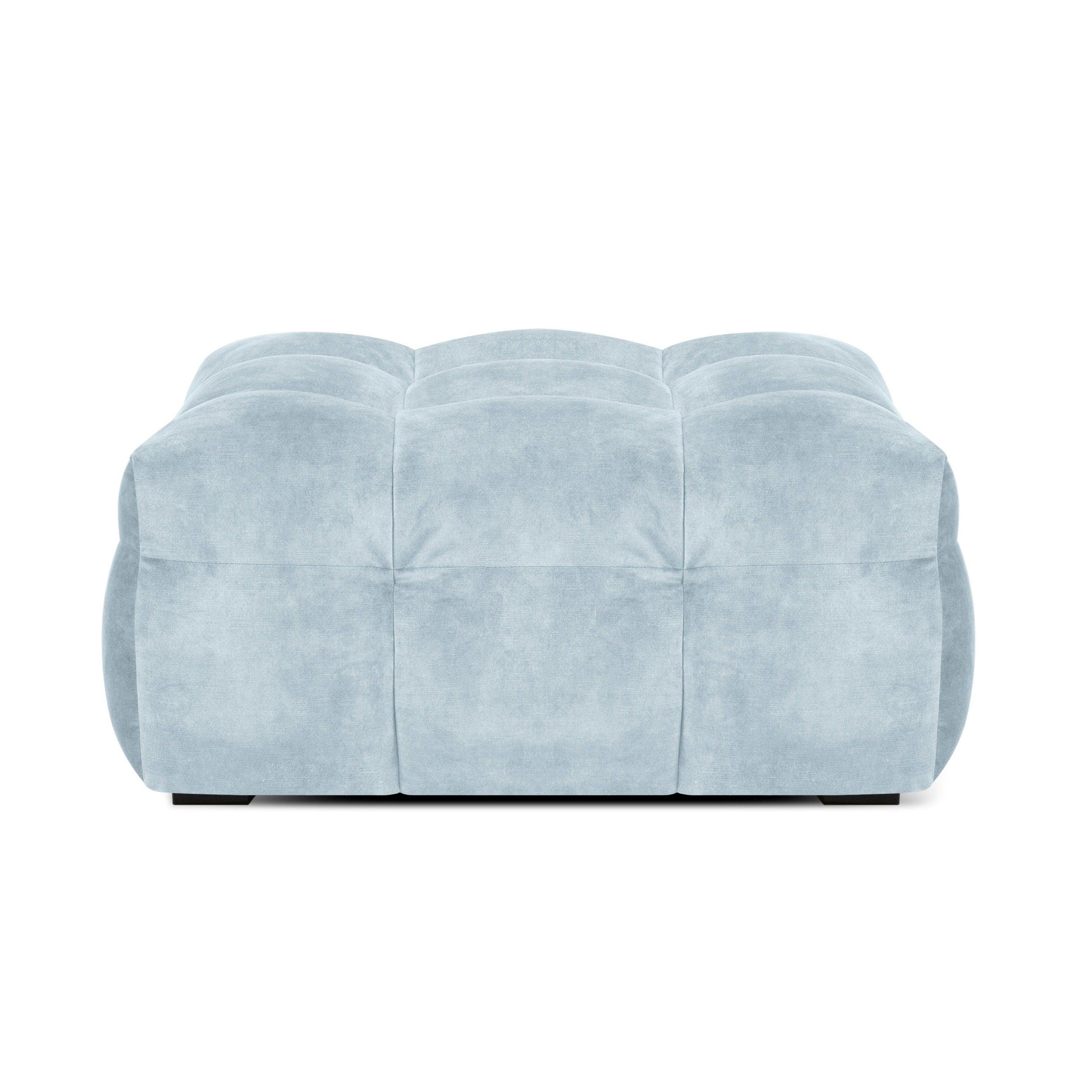 Velvet pouffe VESTA light blue - Eye on Design