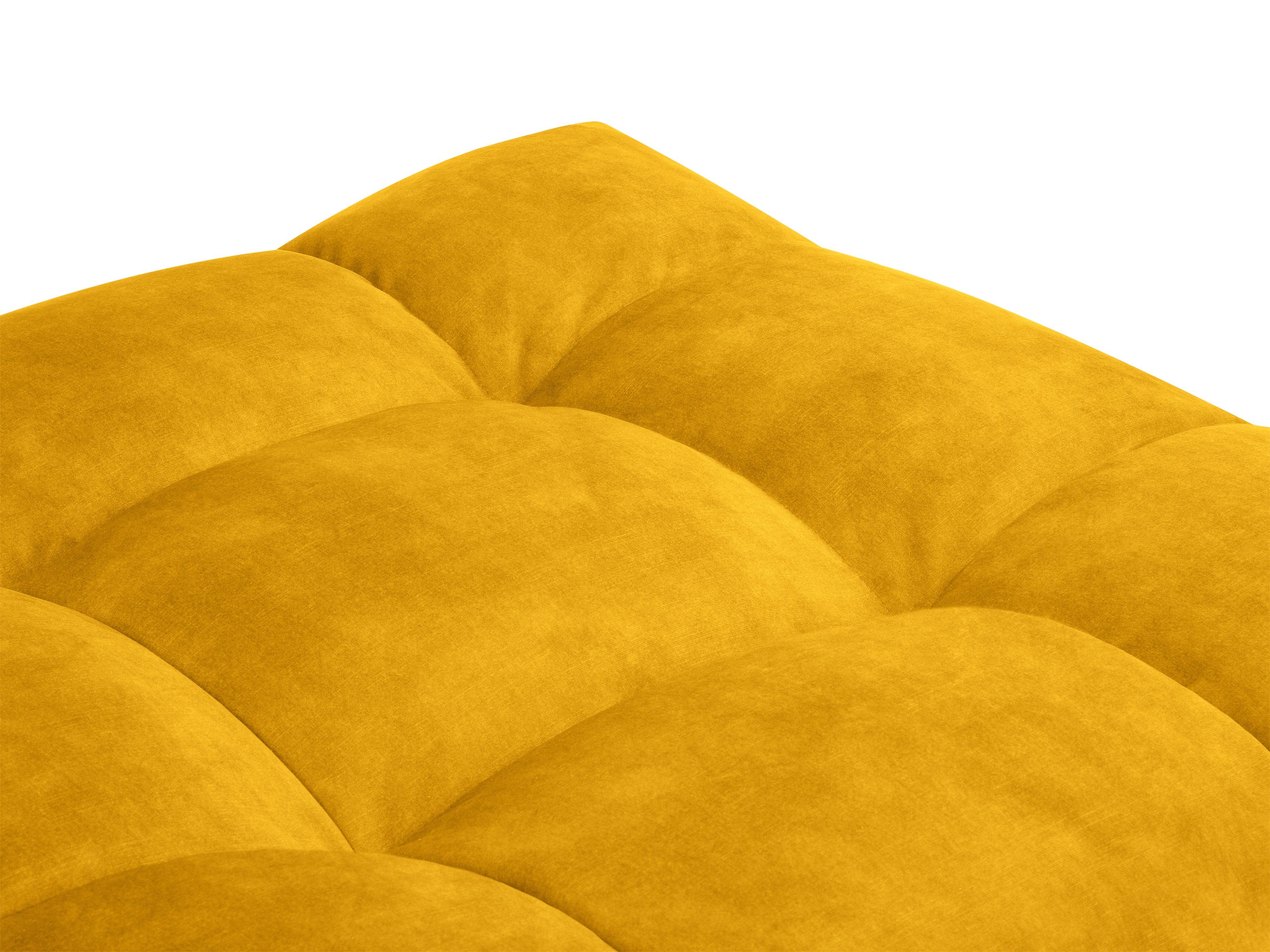 Velvet pouffe VESTA yellow - Eye on Design