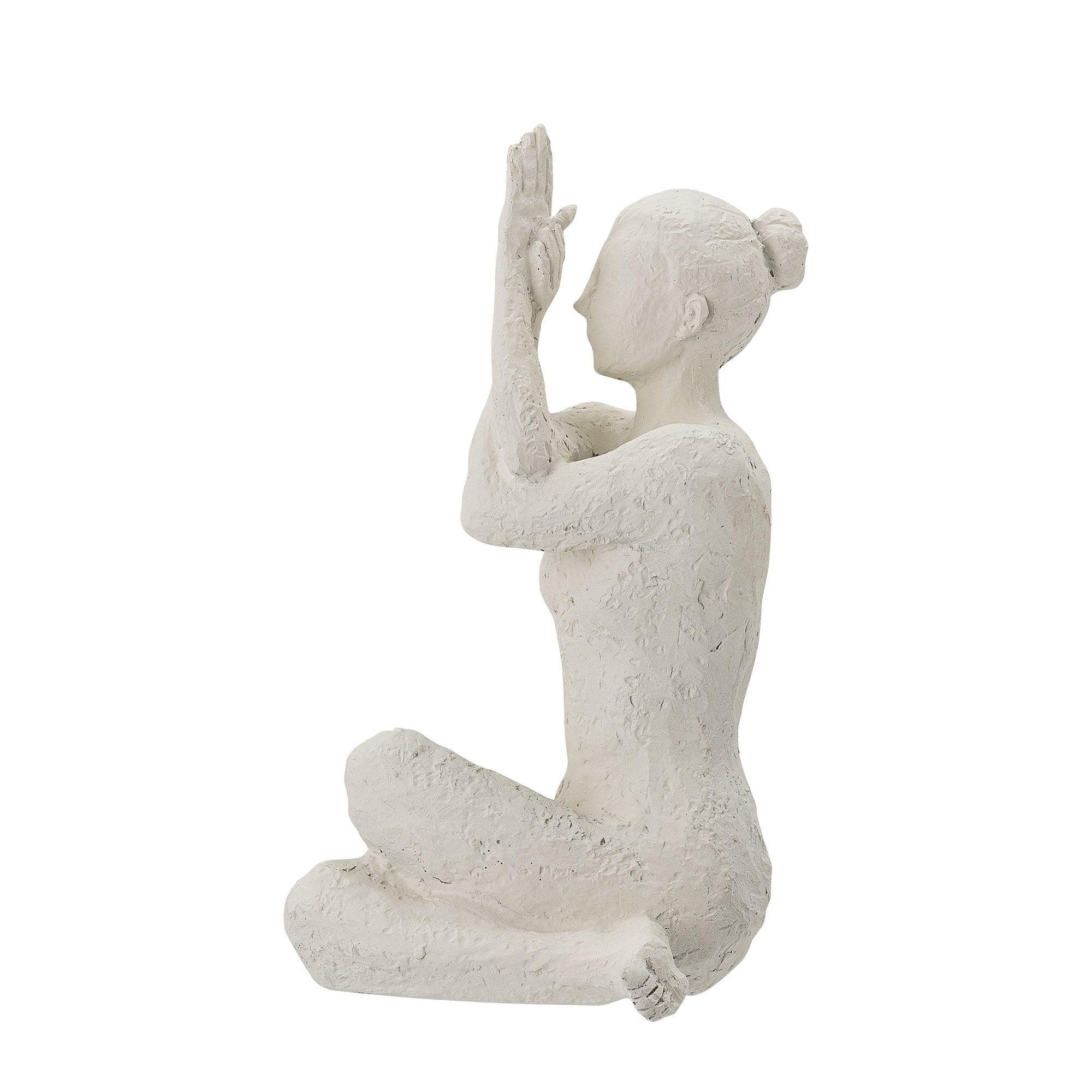 Adalina is a beautiful, white sculpture from the polyżywica, depicting yogi. In full concentration, with arms folded, he devotes himself to the peaceful meditation. This is a unique decoration with a heterogeneous texture that will help create a home and cozy atmosphere in your interior. It can be easily combined with other decorations to diversify the arrangement.