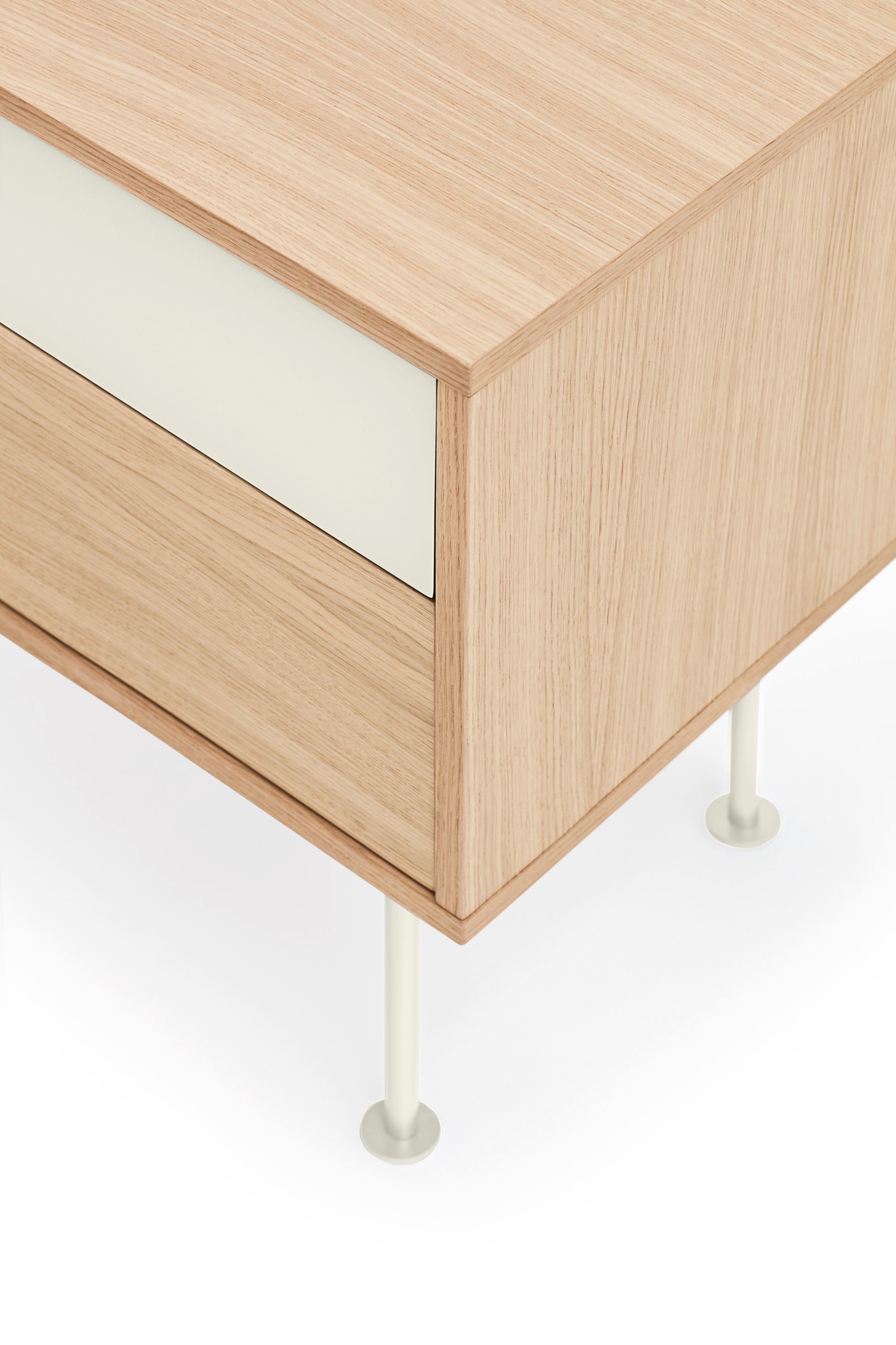 YOKO bedside cabinet cream - Eye on Design