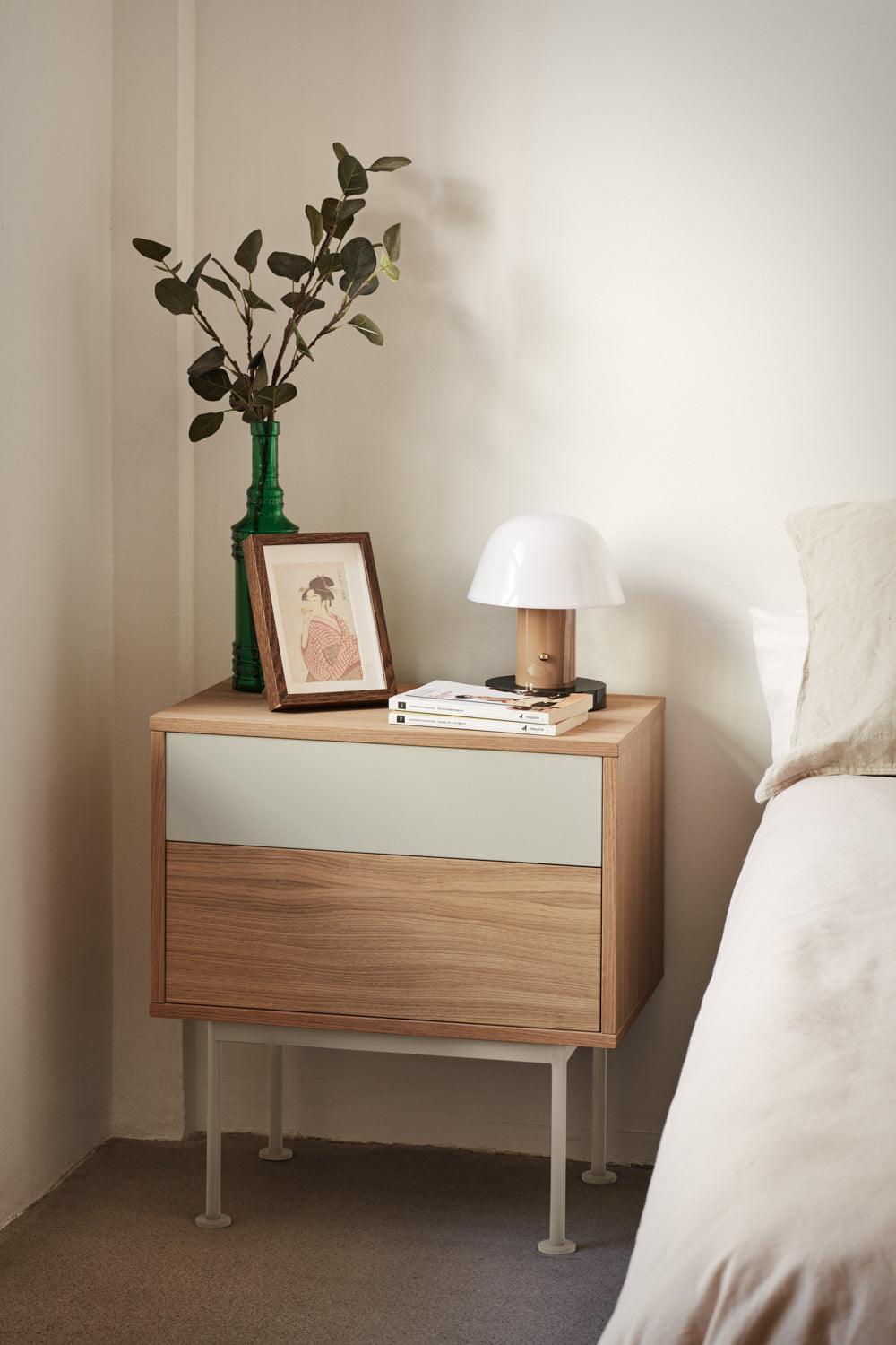 YOKO bedside cabinet cream - Eye on Design